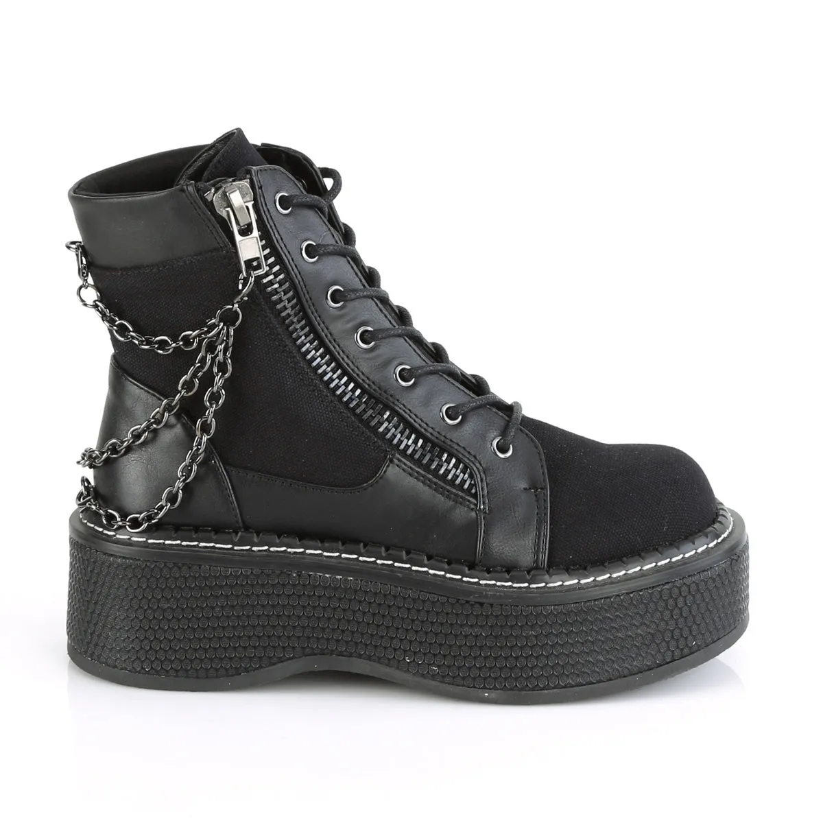 2 Inch Platform EMILY-114 Black Canvas