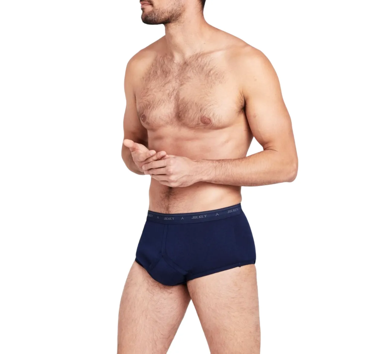 2 x Jockey Navy Y-Front Mens Underwear Briefs