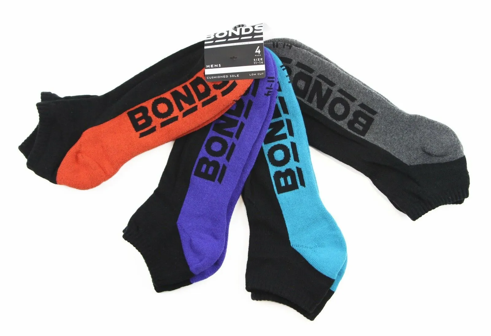 6 Pairs Mens Bonds Low Cut Sports Ankle Gym Mens Running Cushioned Active Socks