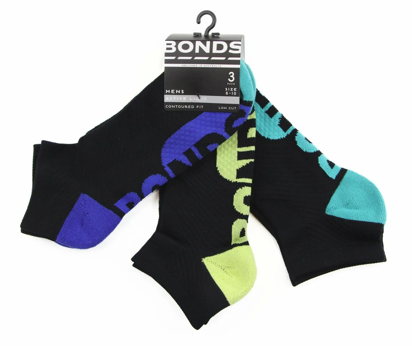 6 Pairs Mens Bonds Low Cut Sports Ankle Gym Mens Running Cushioned Active Socks