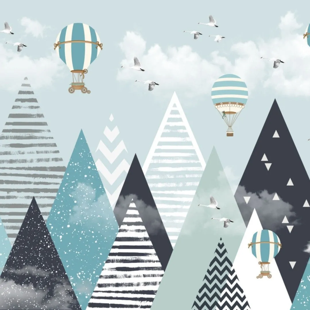 Adorable Mountain Critters, Kids Room Wallpaper