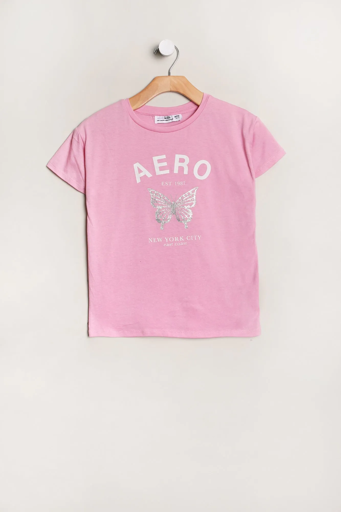 AERO Girls' Butterfly Graphic Tee