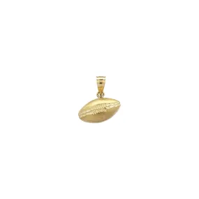 American Football Ball Diamond Cut Pendant (14K)