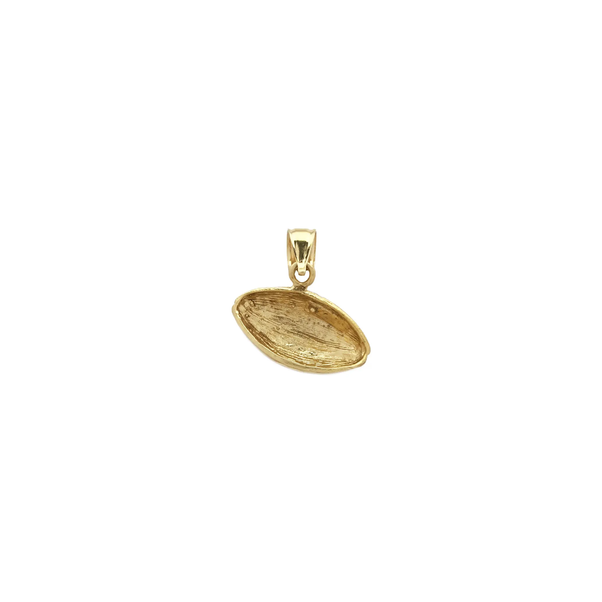 American Football Ball Diamond Cut Pendant (14K)