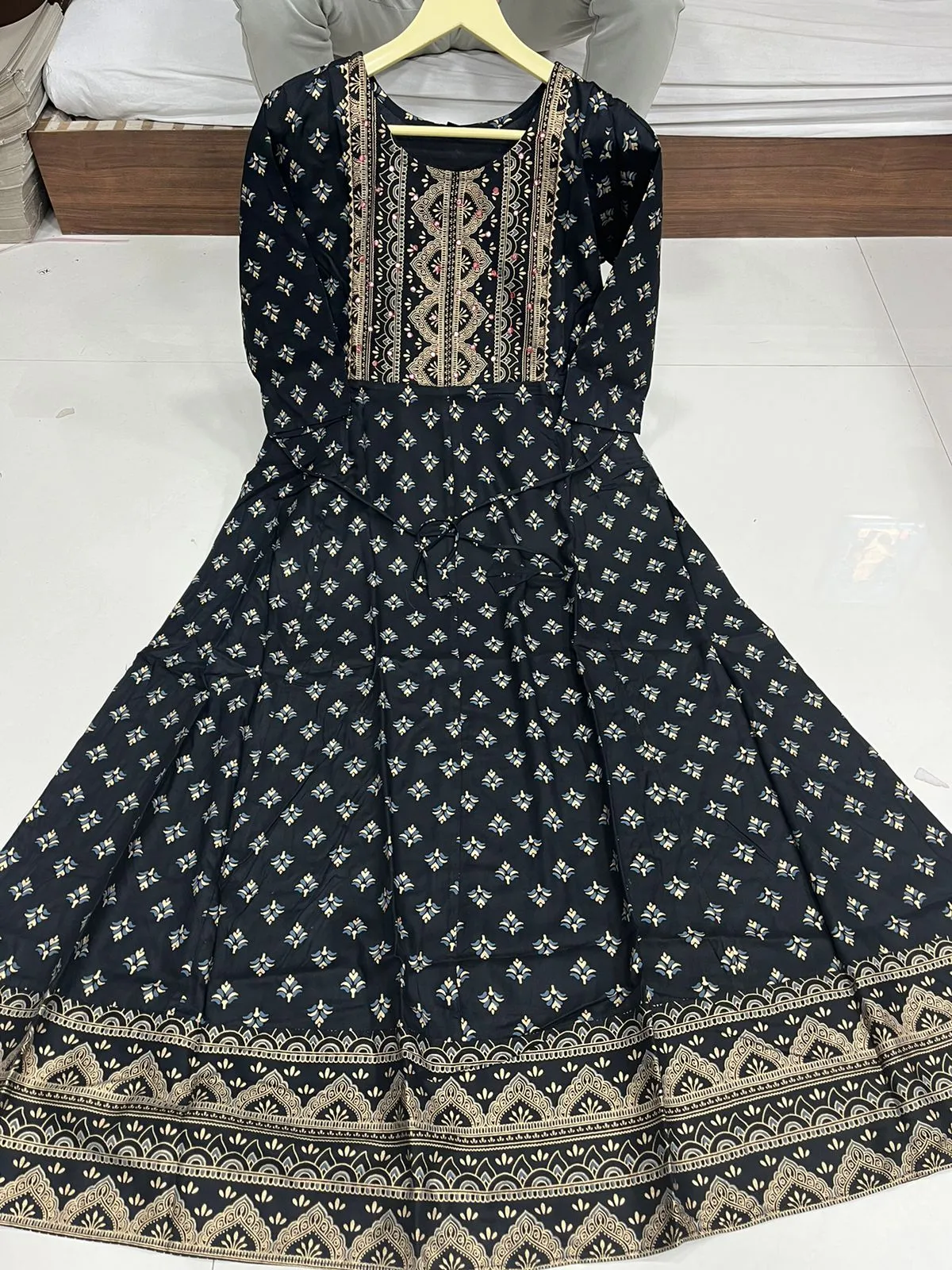 Beautiful Women Black Ethnic Gown