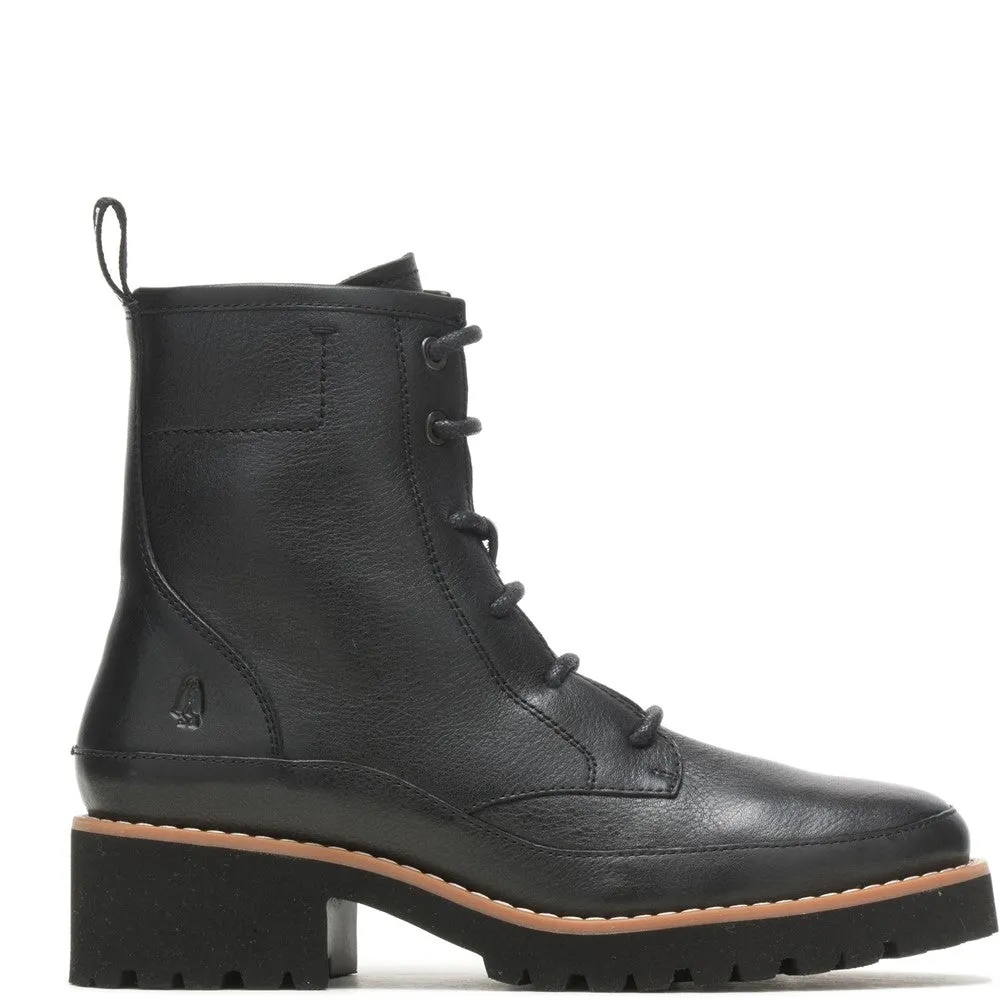 Black Amelia Lace-Up Boots