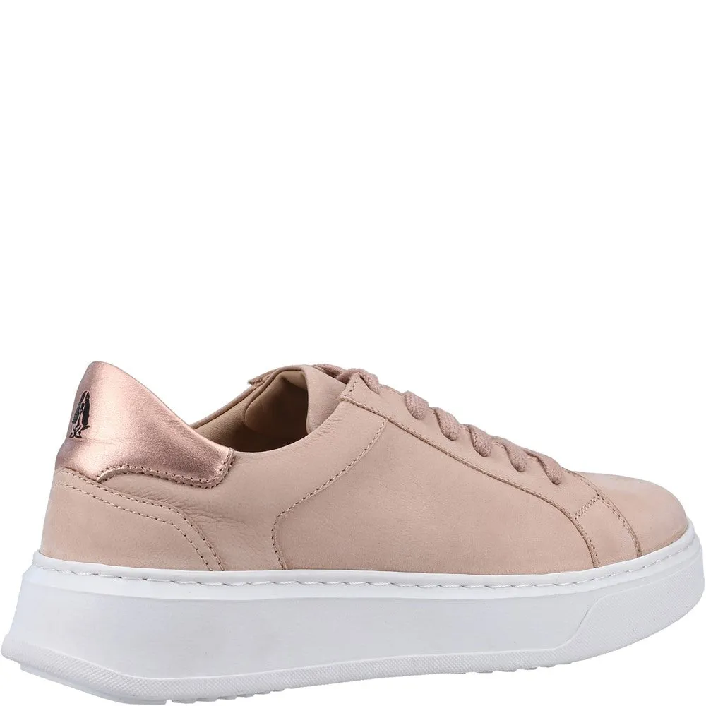 Blush Camille Lace-Up Cupsole Trainers