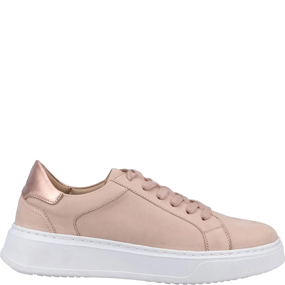 Blush Camille Lace-Up Cupsole Trainers