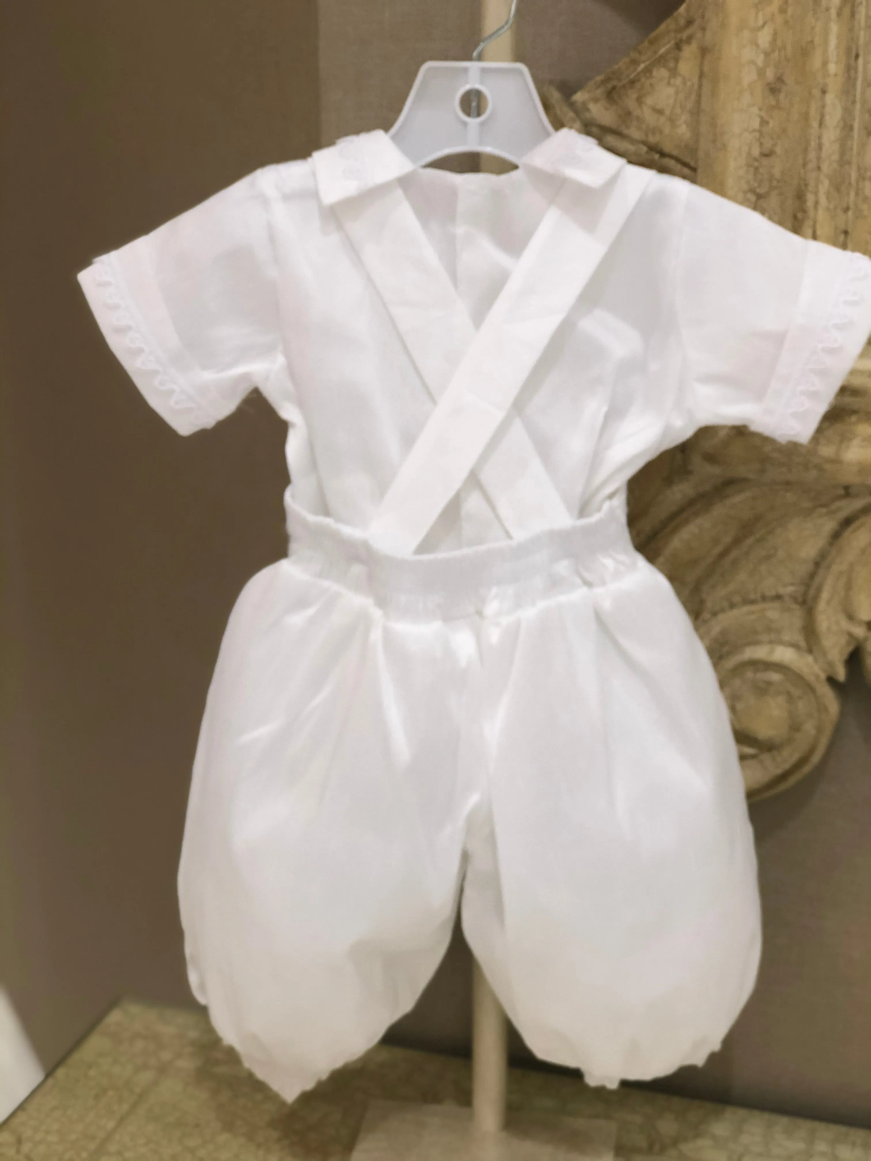 Boys Christening Romper