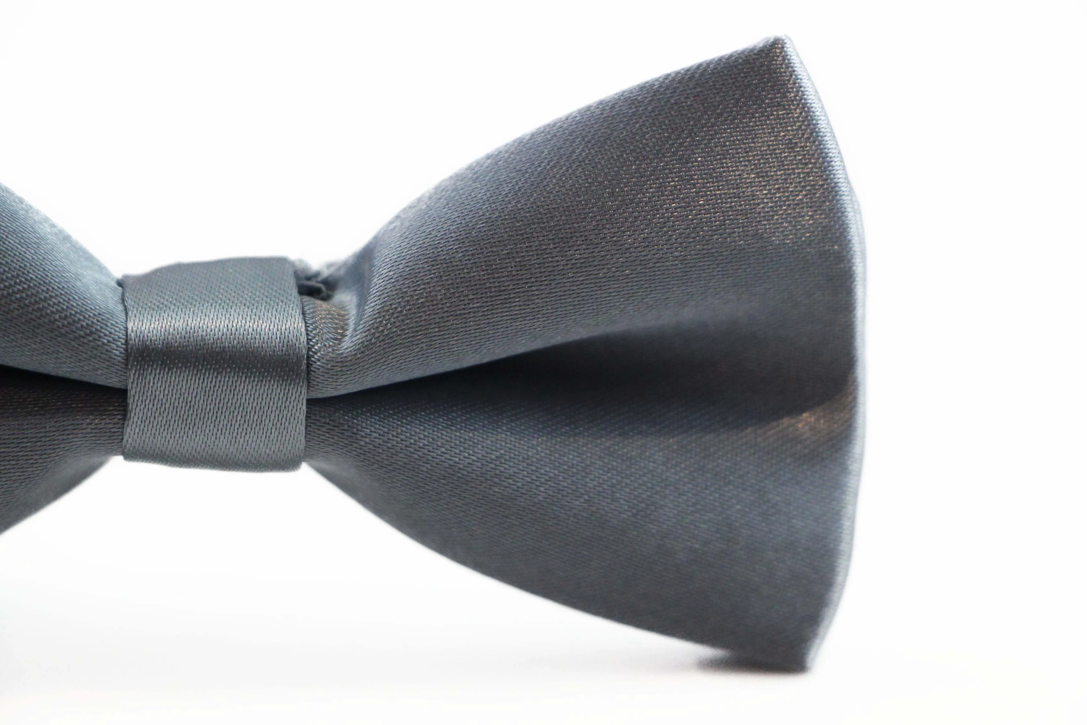 Boys Dark Grey Plain Bow Tie