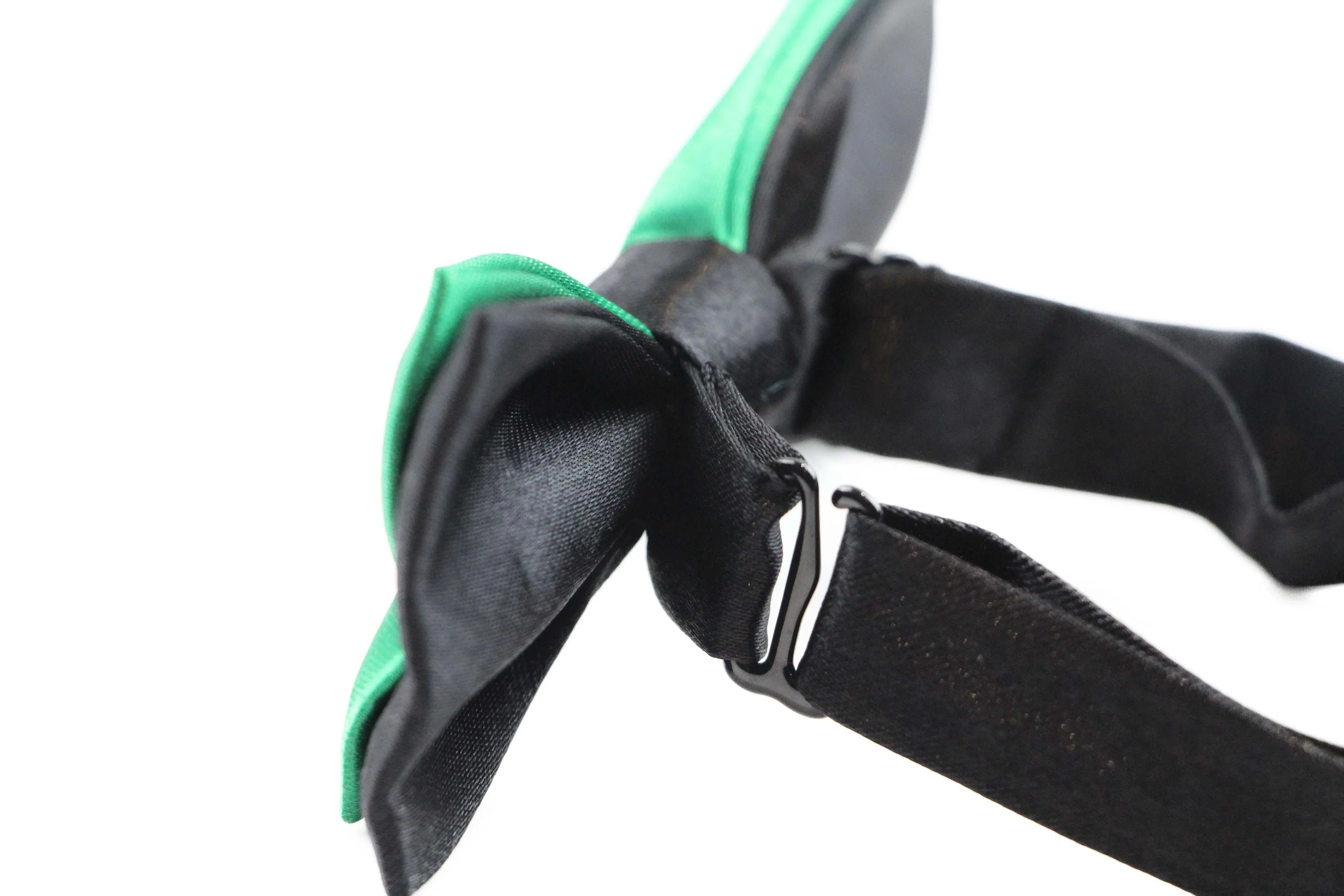 Boys Green Two Tone Layer Bow Tie