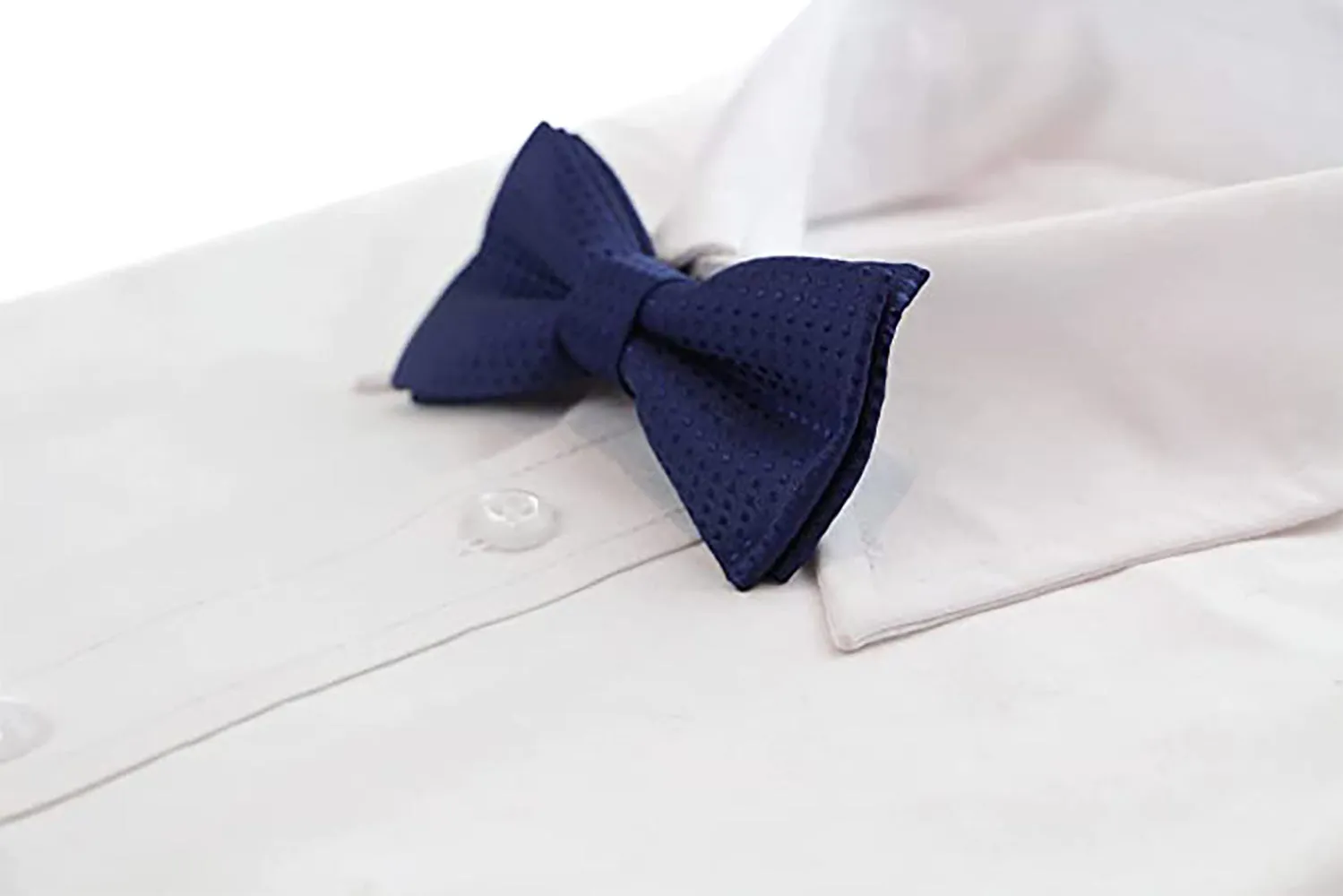 Boys Navy Polka Dot Pattern Bow Tie