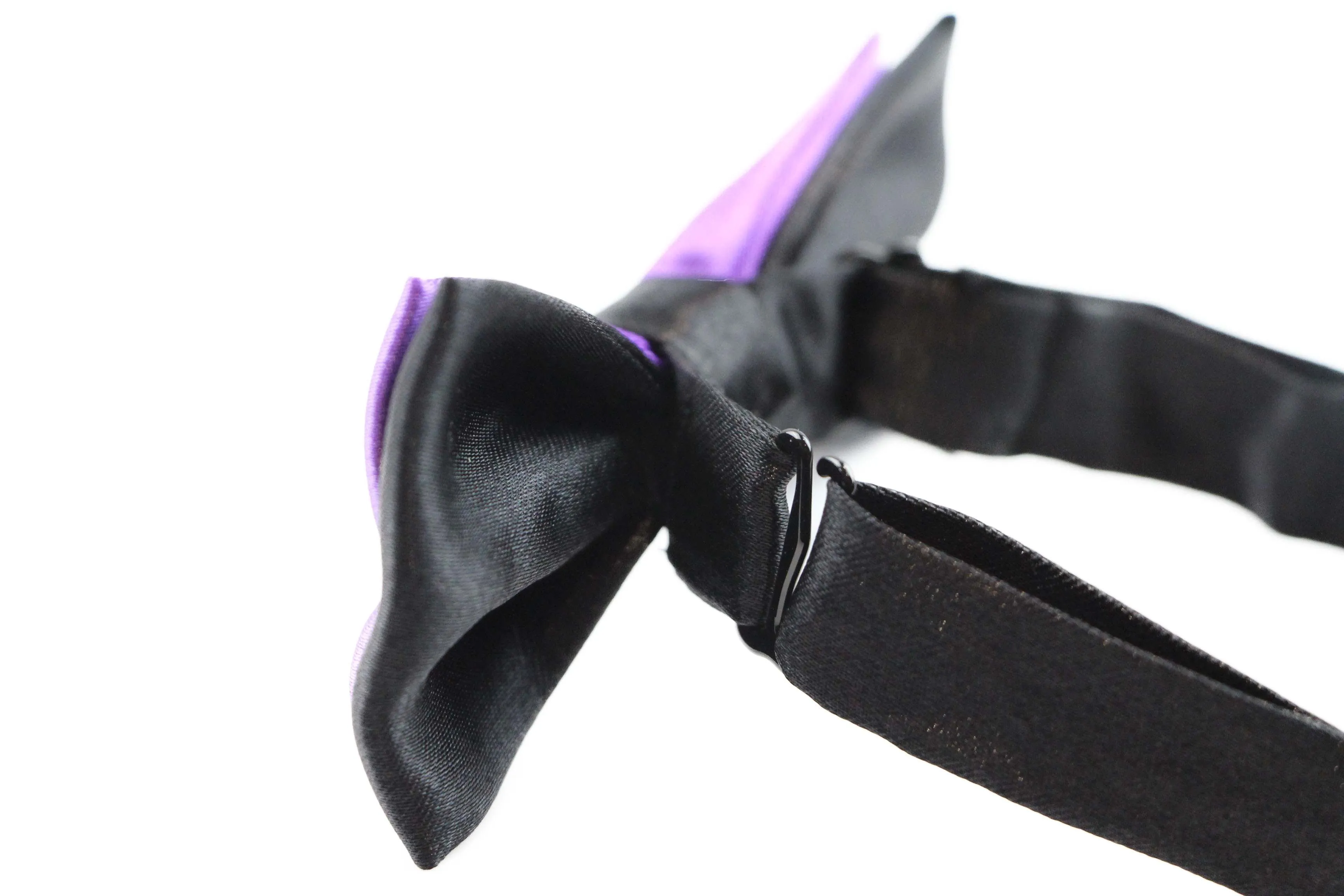 Boys Purple Two Tone Layer Bow Tie