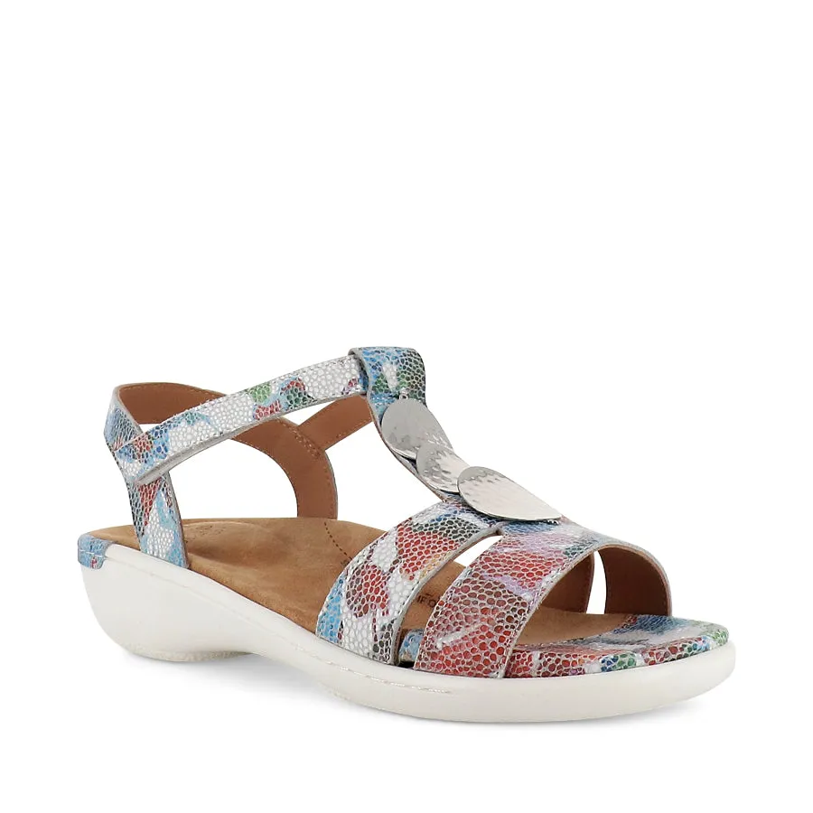 BRYAR W - WHITE FLORAL LEATHER