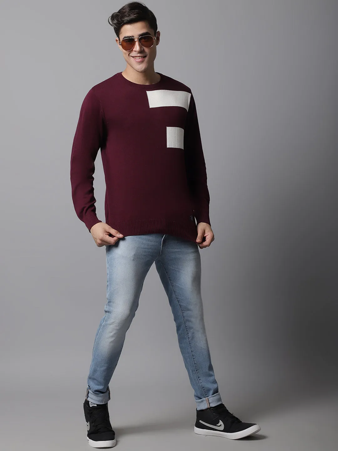 Cantabil  Wine Men Sweater