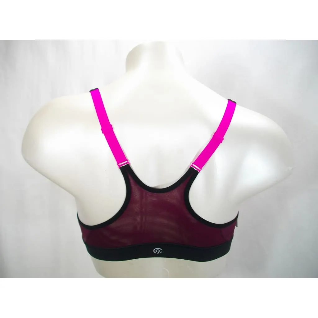 Champion N9643 Power Shape Max Zip Front Wire Free Sports Bra XS X-SMALL Papaya Pink