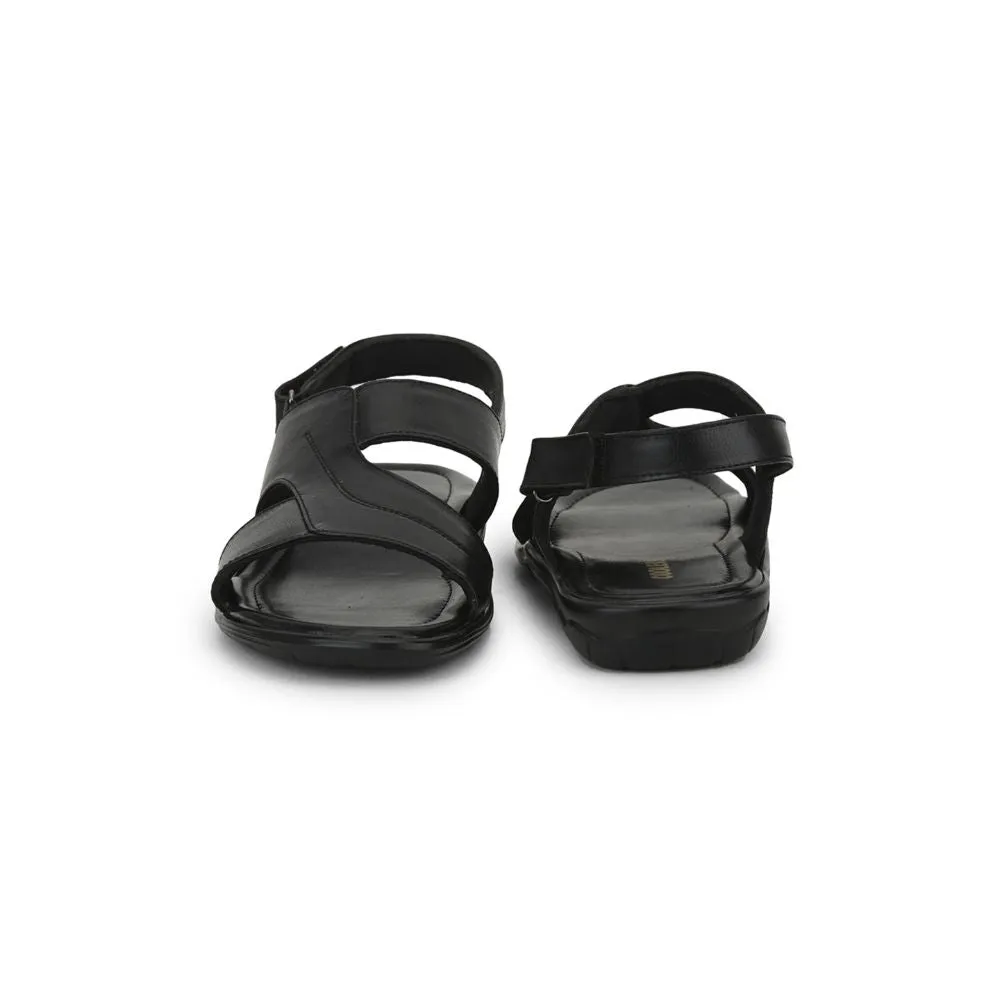 Coolers Casual Black Sandal For Men LB-322E By Liberty