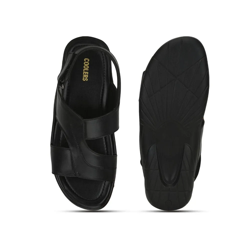 Coolers Casual Black Sandal For Men LB-322E By Liberty