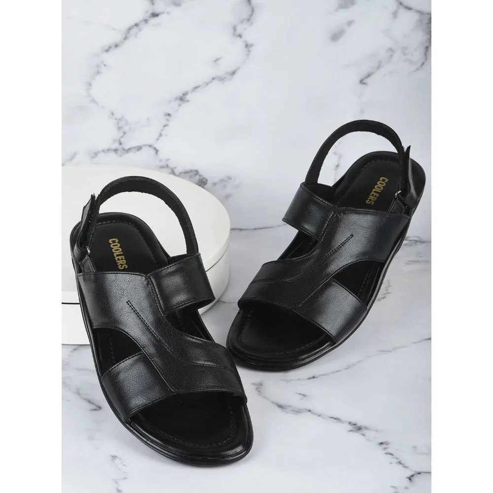 Coolers Casual Black Sandal For Men LB-322E By Liberty