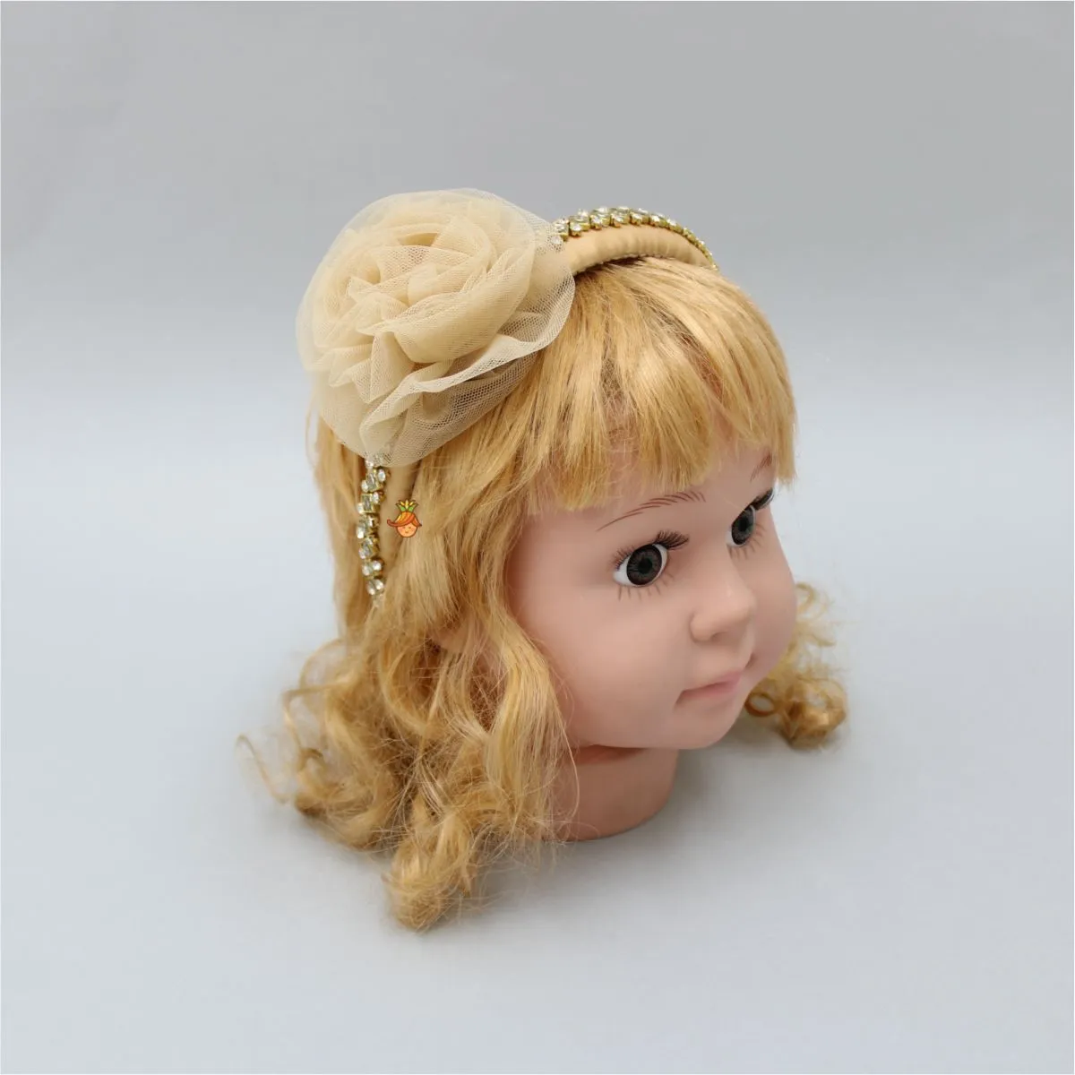 Cute Floral Beige Hair Band