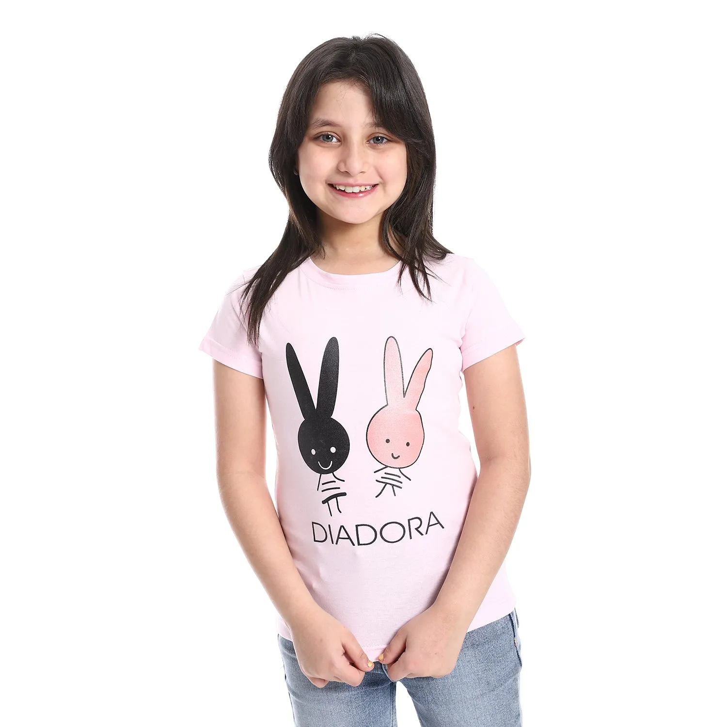 Diadora Girls Cotton Printed T-Shirt