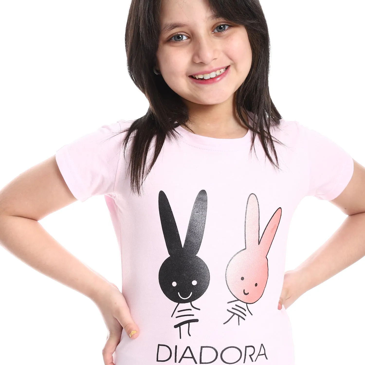 Diadora Girls Cotton Printed T-Shirt