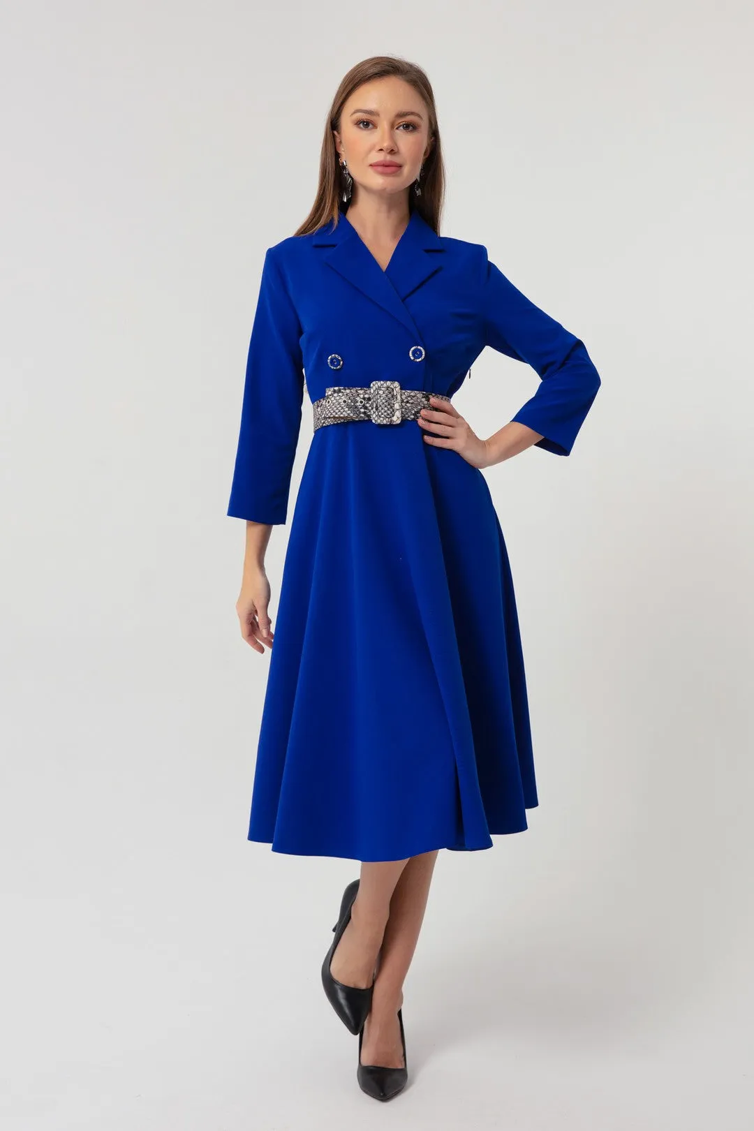 Female Pleated Midi Dress