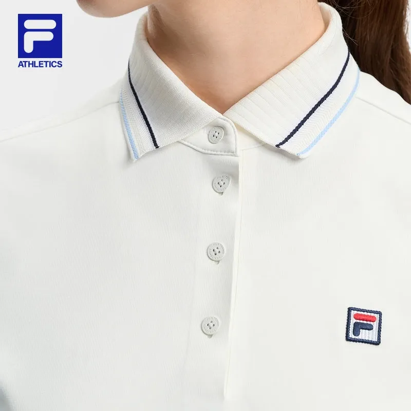 FILA CORE ATHLETICS TENNIS1 ART IN SPORTS Women Short Sleeve Polo (Navy / White)