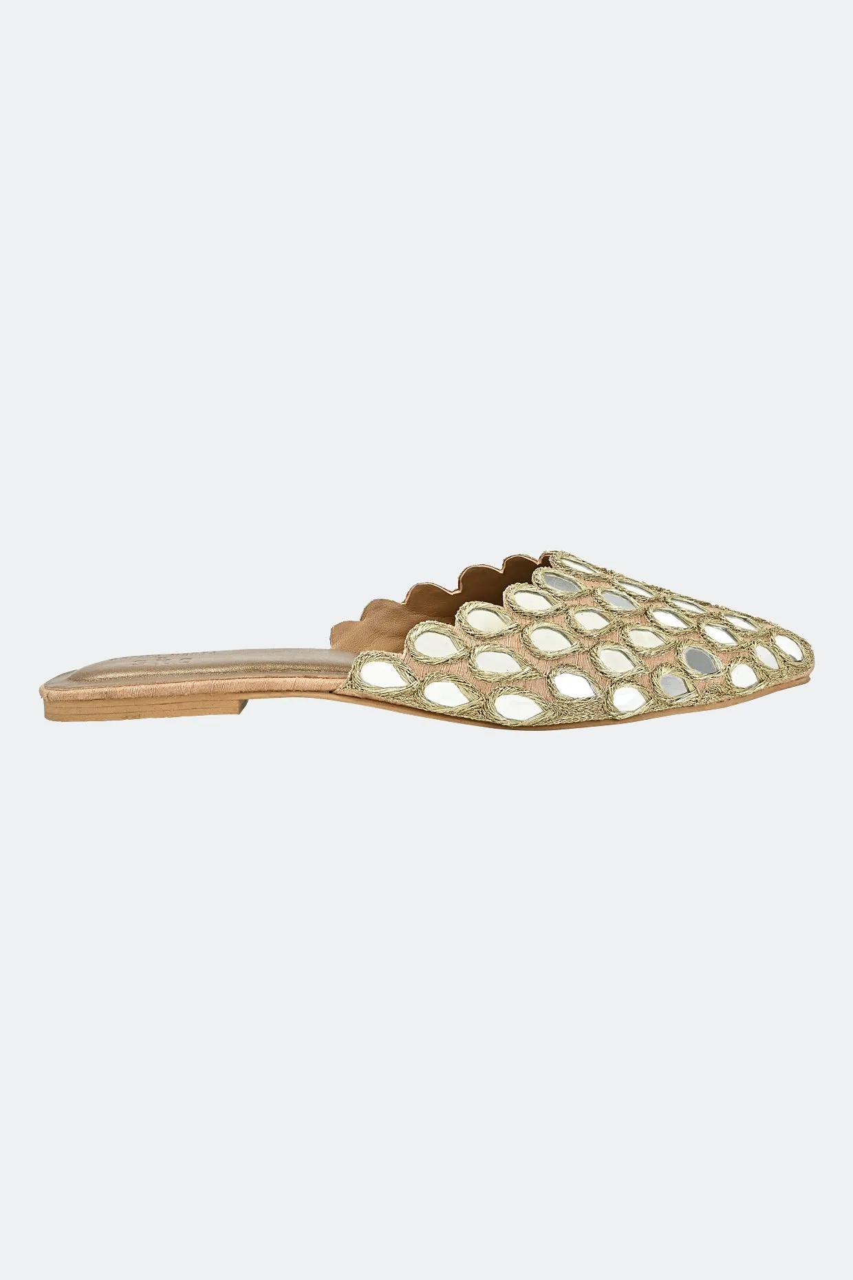 Glimmering Gold Mule For Women