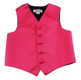 Hot Pink Boys Junior Vest Adjustable Waistcoat