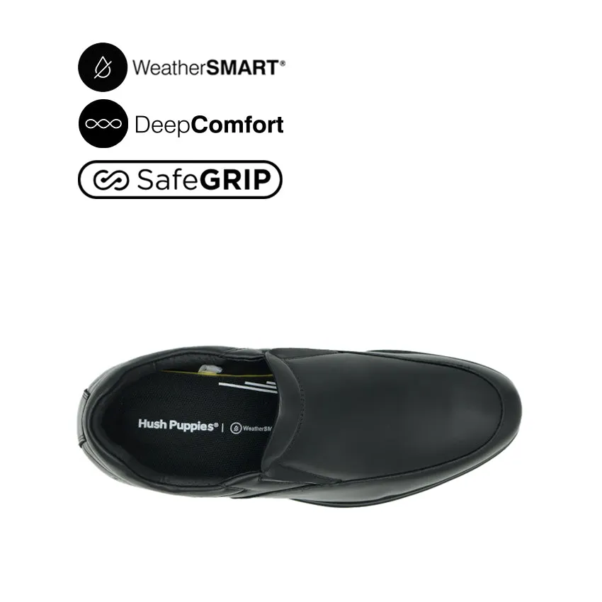 Jerry Slip On AT Men's Shoes - Black Leather WP