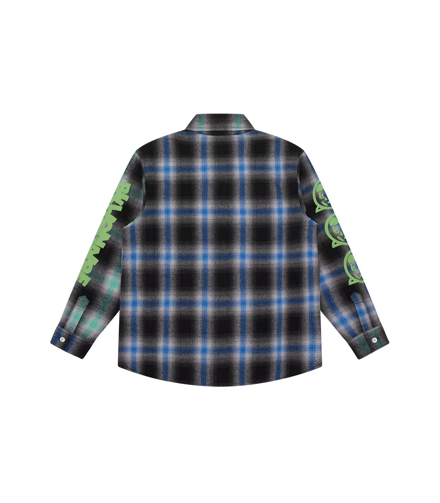 KIDS CHECK L/S T-SHIRT - BLUE/GREEN