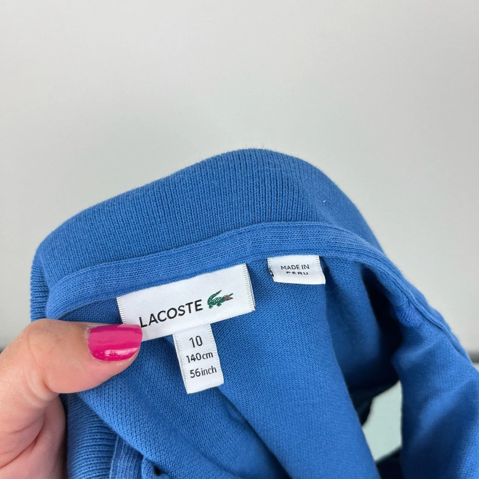 Lacoste Kids Cotton Pique Polo Shirt Blue 10 140 cm