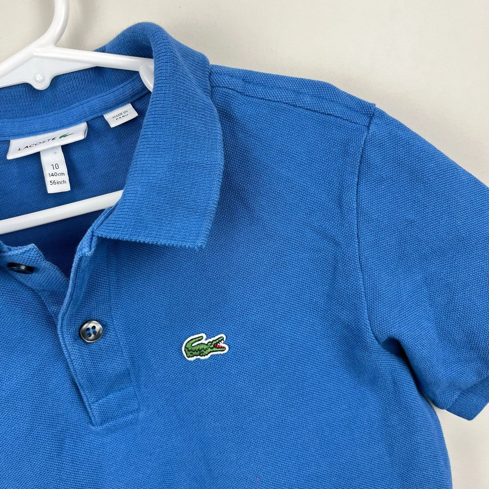 Lacoste Kids Cotton Pique Polo Shirt Blue 10 140 cm