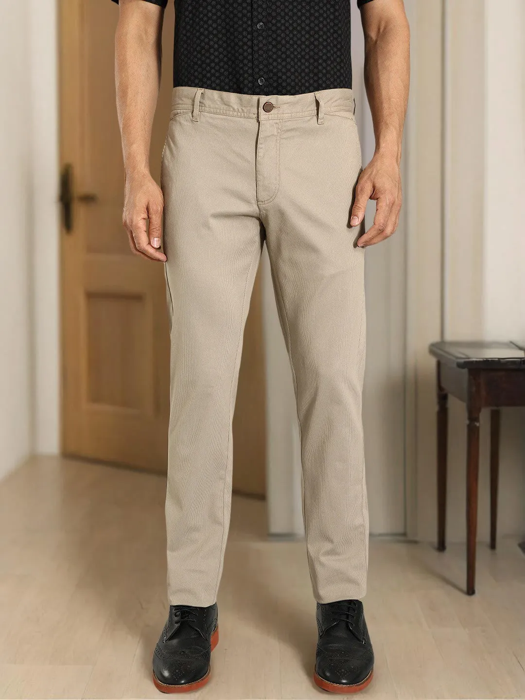 Men Brooklyn Fit Cotton Stretch Trouser