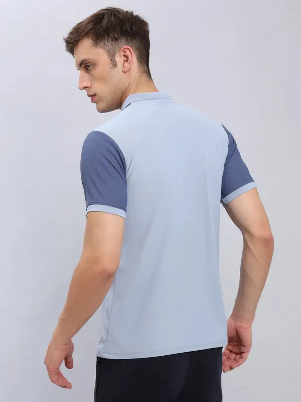 Men Colorblock Slim Fit Polo T-shirt with MATPIQ