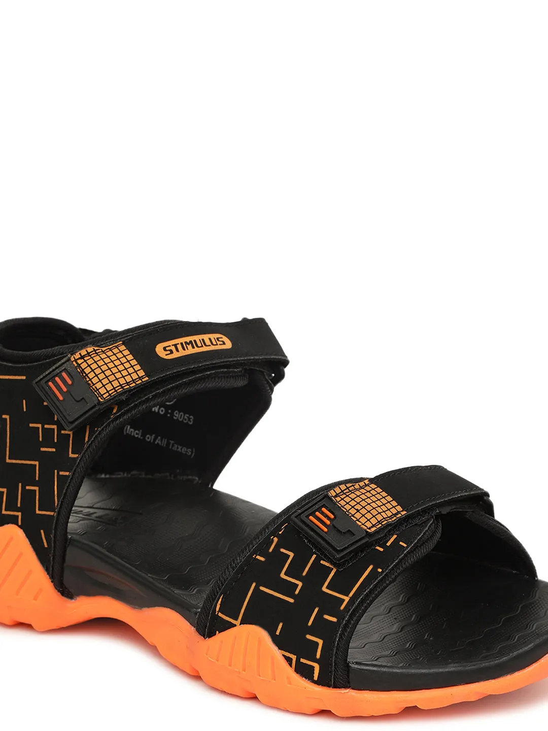 Men's Stimulus Black Ornage Sandal