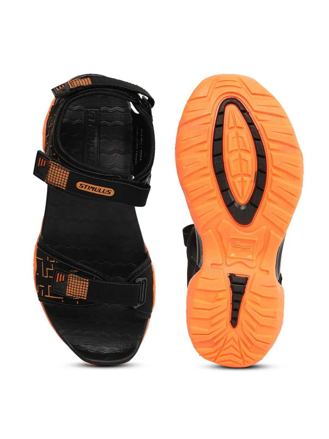 Men's Stimulus Black Ornage Sandal