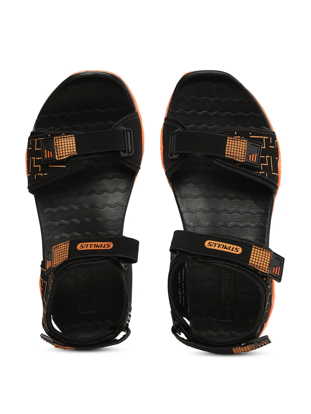 Men's Stimulus Black Ornage Sandal