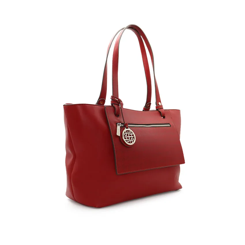 Mono Tote (L) Women's Bag - Red