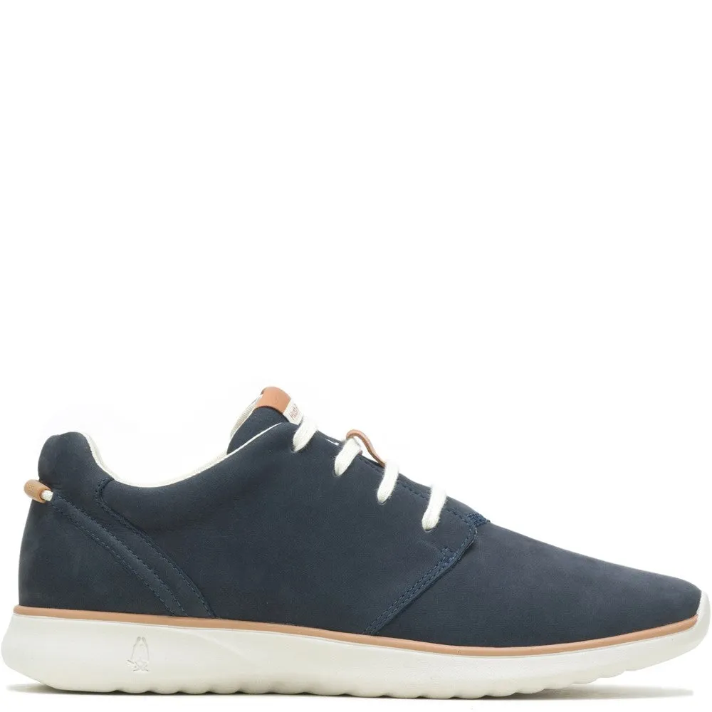 Navy Good Leather Lace-Up Trainers