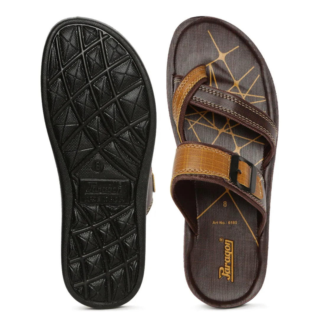 Paragon PU6180GP Men Stylish Sandals | Comfortable Sandals for Daily Outdoor Use | Casual Formal Sandals with Cushioned Soles