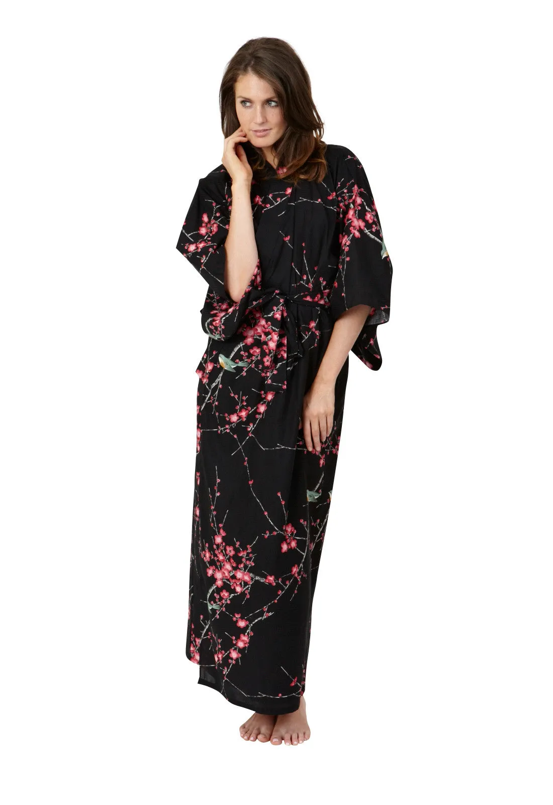 Plum & Warbler Long Cotton Kimono