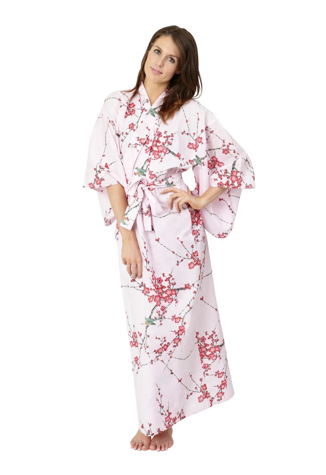 Plum & Warbler Long Cotton Kimono