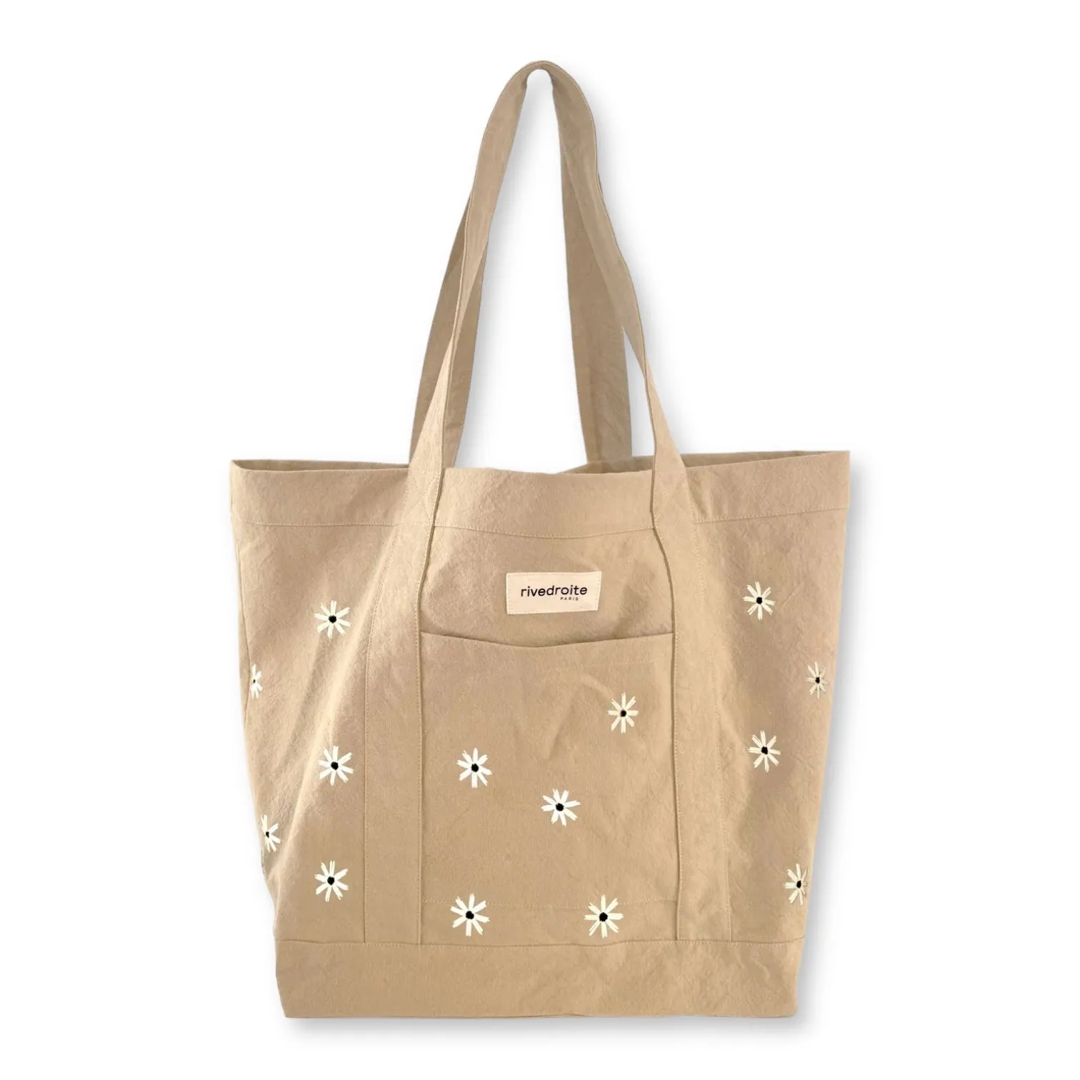 Rivedroit Amelot Tote Bag Beige Daisy