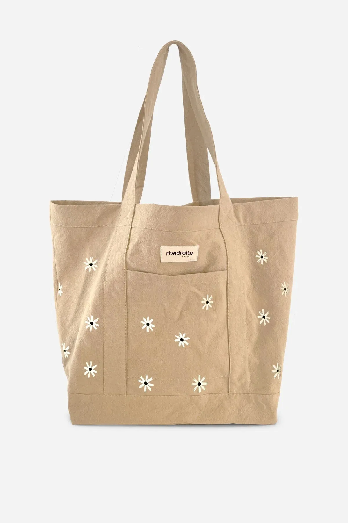 Rivedroit Amelot Tote Bag Beige Daisy