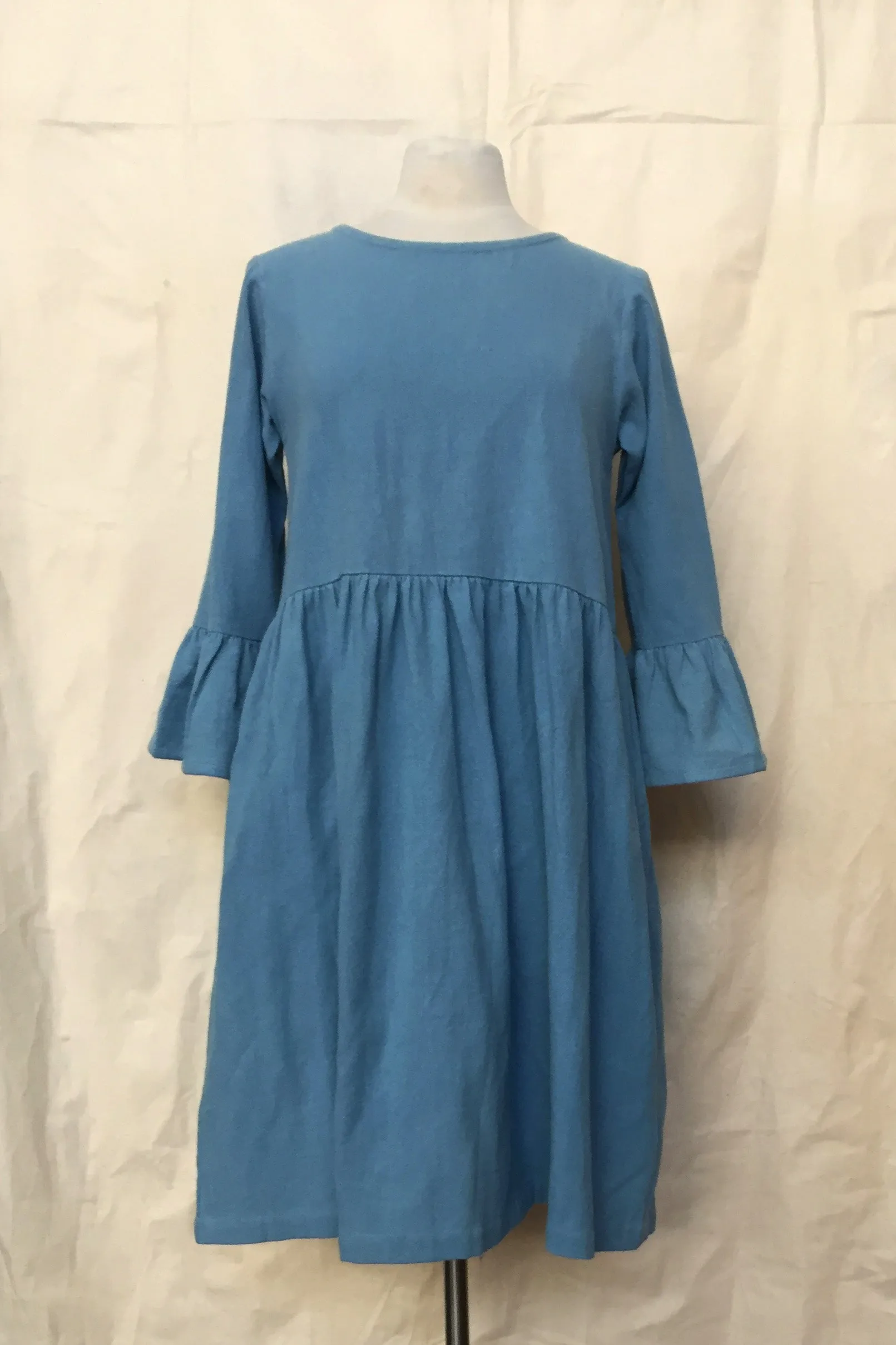 Ruffle Sleeve Dress - Indigo