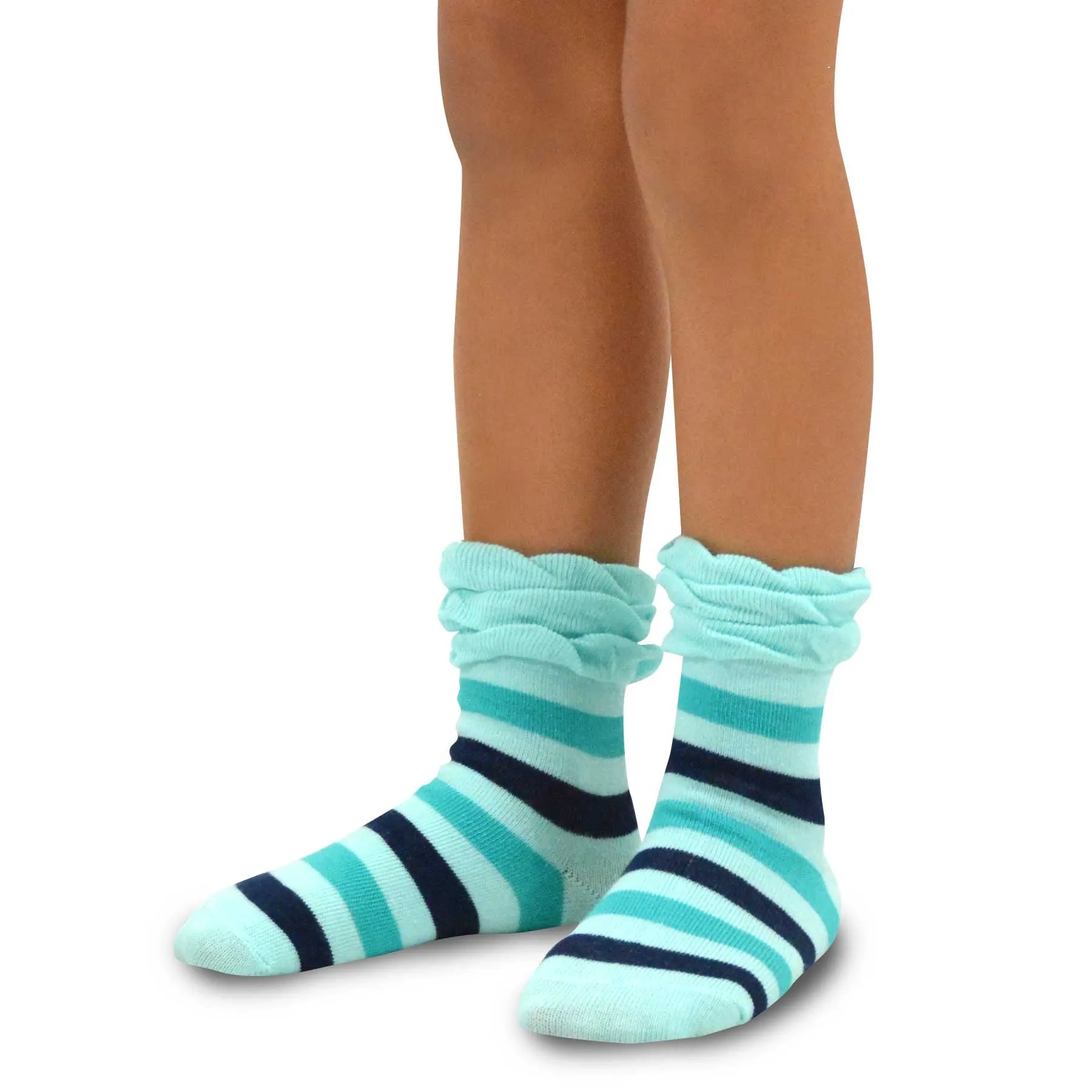 TeeHee Socks Kid's Casual Cotton Short Crew Stripes 6-Pack (70883)