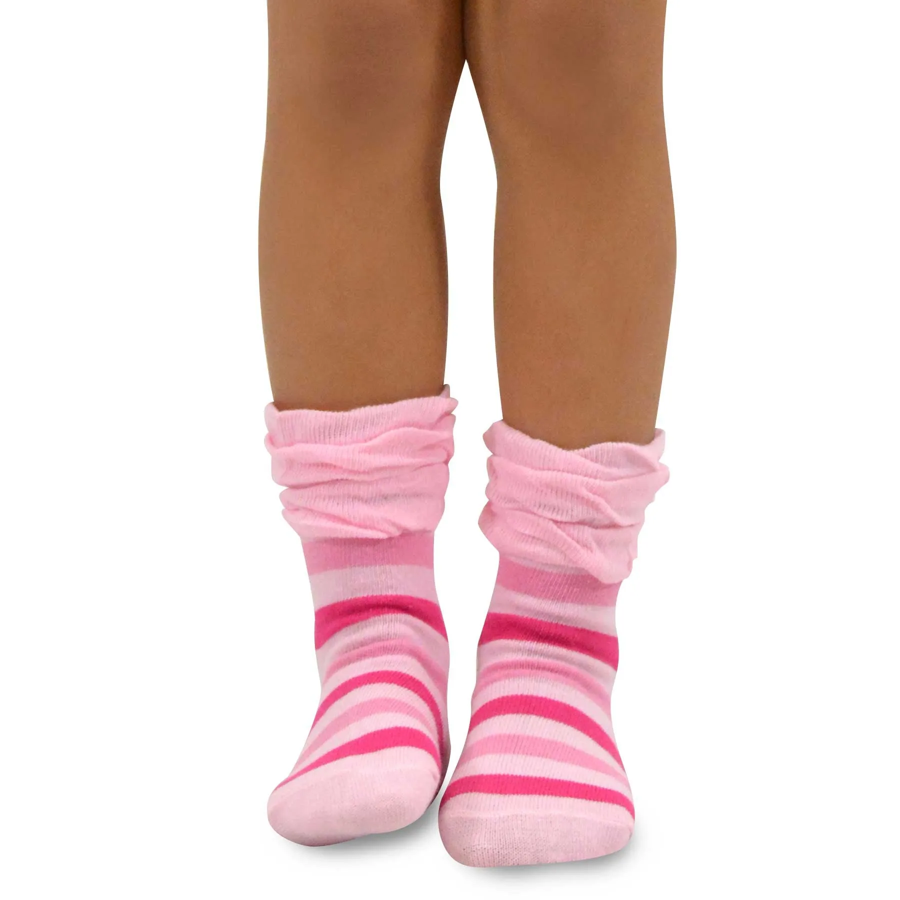 TeeHee Socks Kid's Casual Cotton Short Crew Stripes 6-Pack (70883)