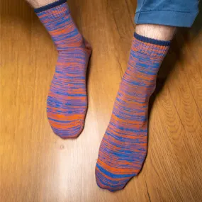 Tipped to Perfection - Twintone Orange with Blue Tip Socks